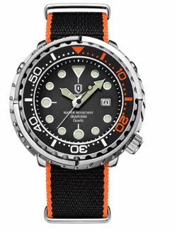 QINGXIYA Sports Men Quartz Watch Silicone and Nato Strap Waterproof Luminous Date Wristwatch Mens
