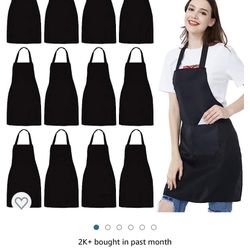 Black Aprons (set of 12) LIKE NEW