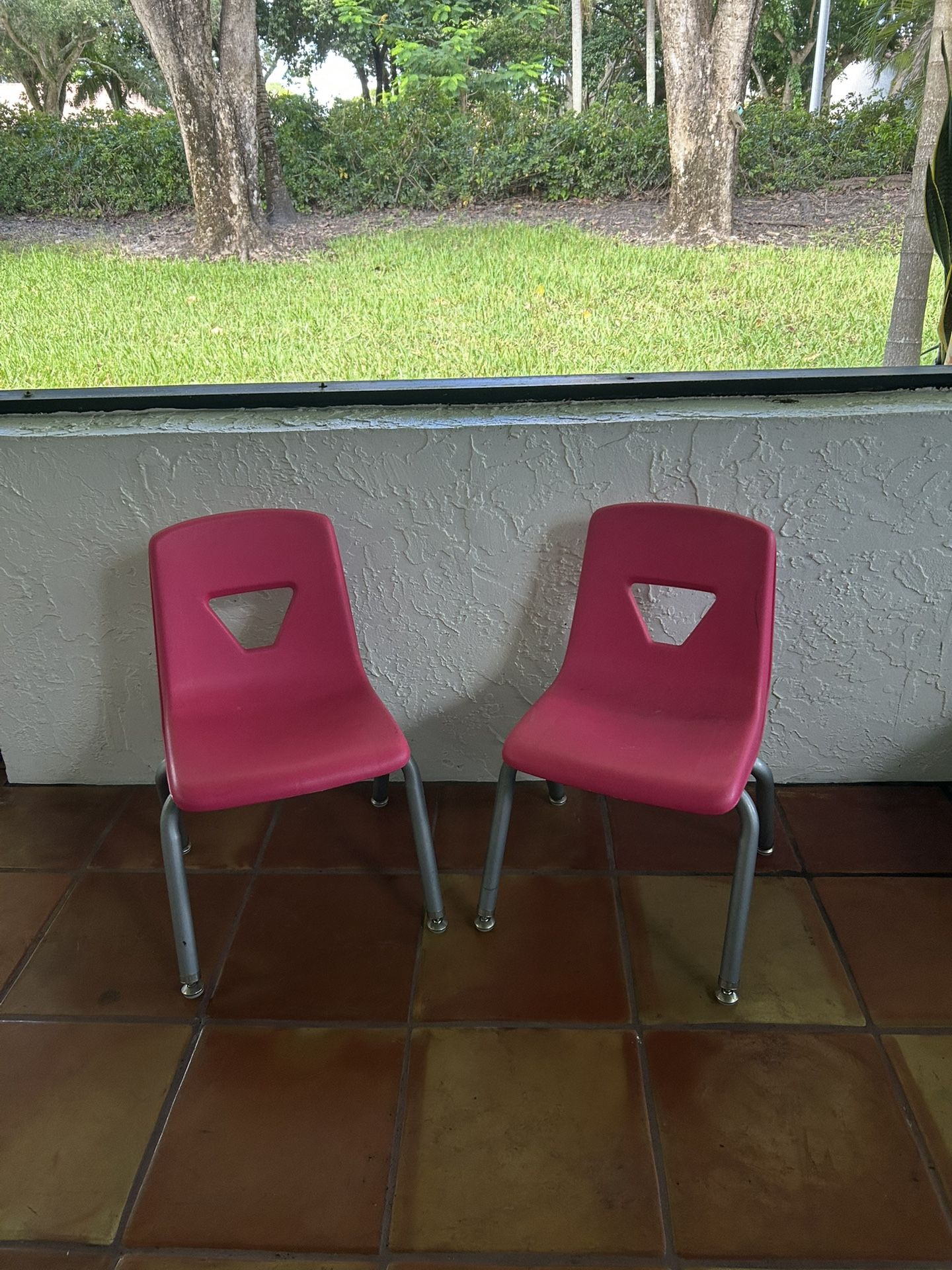2 Kids Sturdy Chairs $25 Both