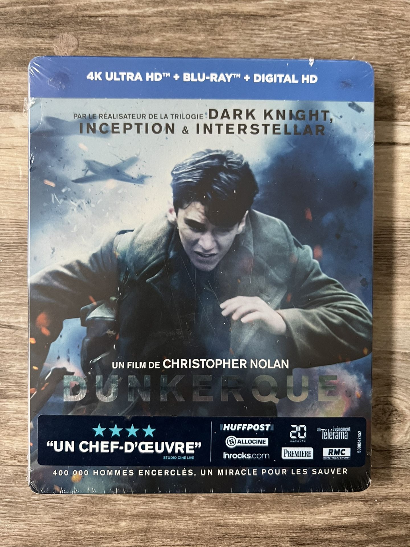 Dunkerque French Limited Edition Steelbook DVD 4K Blu Ray Dunkirk 2017 Movie Military WW2
