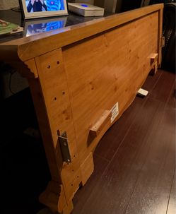 Queen bed frame. Mattress included. Solid oak wood bed frame