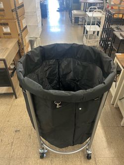 SONGMICS 50.2gal (190 L) Laundry Basket Rolling Heavy-Duty Hamper Cart w/ Steel Frame - Black