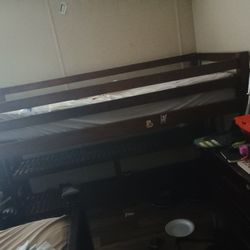 Twin Bunk Bed With Bottom Shoe Rack 
