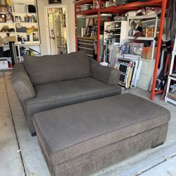 Love Seat Couch with Ottoman