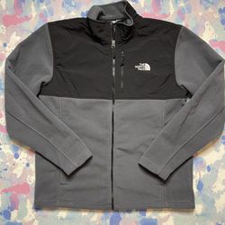 The North Face Fleece Zip Up Grey/Black Sweater Men’s Size Large