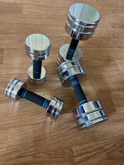 Northdeer Adjustable Chrome Dumbbells – 2 Pairs (Up to 30 lbs)