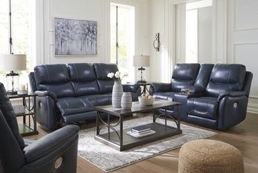 Genuine leather power reclining sofa or love seat