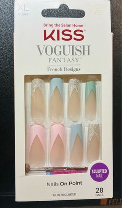 KISS Voguish Fantasy French Designs Press-On Nails XL