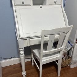 White Desk With Chair