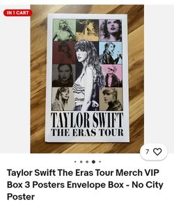 Taylor Swift The Eras Tour VIP Merch Box Exclusive 3 Poster Set with Envelope
