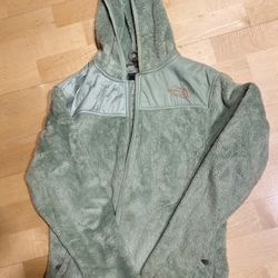 North Face Hoodie Fleece Jacket - Women’s Green Small