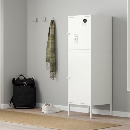 IKEA HÄLLAN HÄLLAN storage combination with doors white - IKEA
