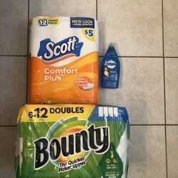 Toilet Paper Towels Paper And Dishes Soap All For $20