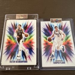 Basketball 2 Card Custom Lot - Cooper Flagg & Victor Wembanyama 