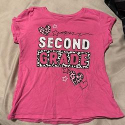 Kids Medium ‘Second Grade’ Girl’s Tshirt 
