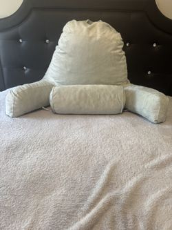 New Open Box Plush Backrest Cushion Dad’s Husband’s Pillow Relax Steady Gray