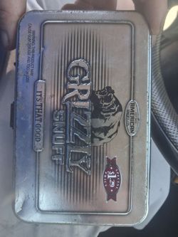Grizzly snuff vintage tin