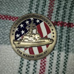 NAVY USS MASON DDG-87 1.75" CHALLENGE COIN