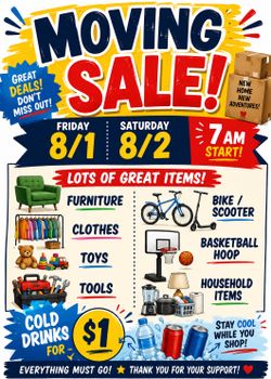 Moving sale