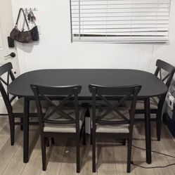 Dining Table With 4 Chairs (Ikea)