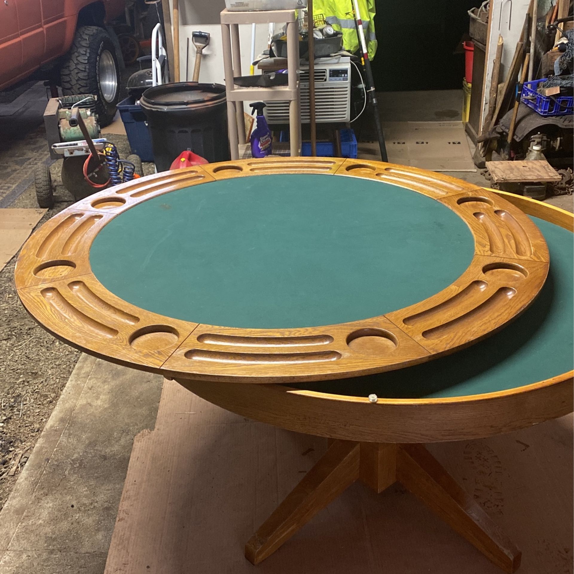 Oak Reversible Card Table 