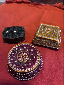 Vintage Jeweled Trinket Boxes