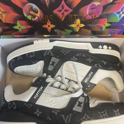 black and white louis vuitton sneakers