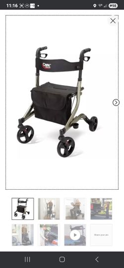 Very light walker with seat