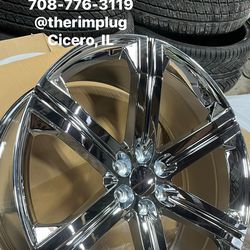 26” Chrome Wheels Rims Tires Sensors Lugs Locks