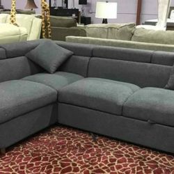 miami gray laf sleeper sectional