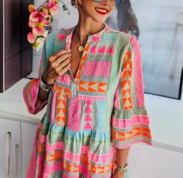Multicolored summer dress Size M