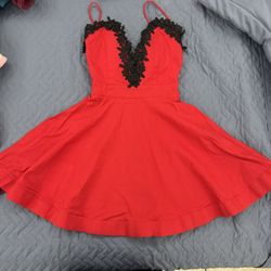 Red Flare Mini Dress 