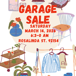 Garage sale 3/14/26