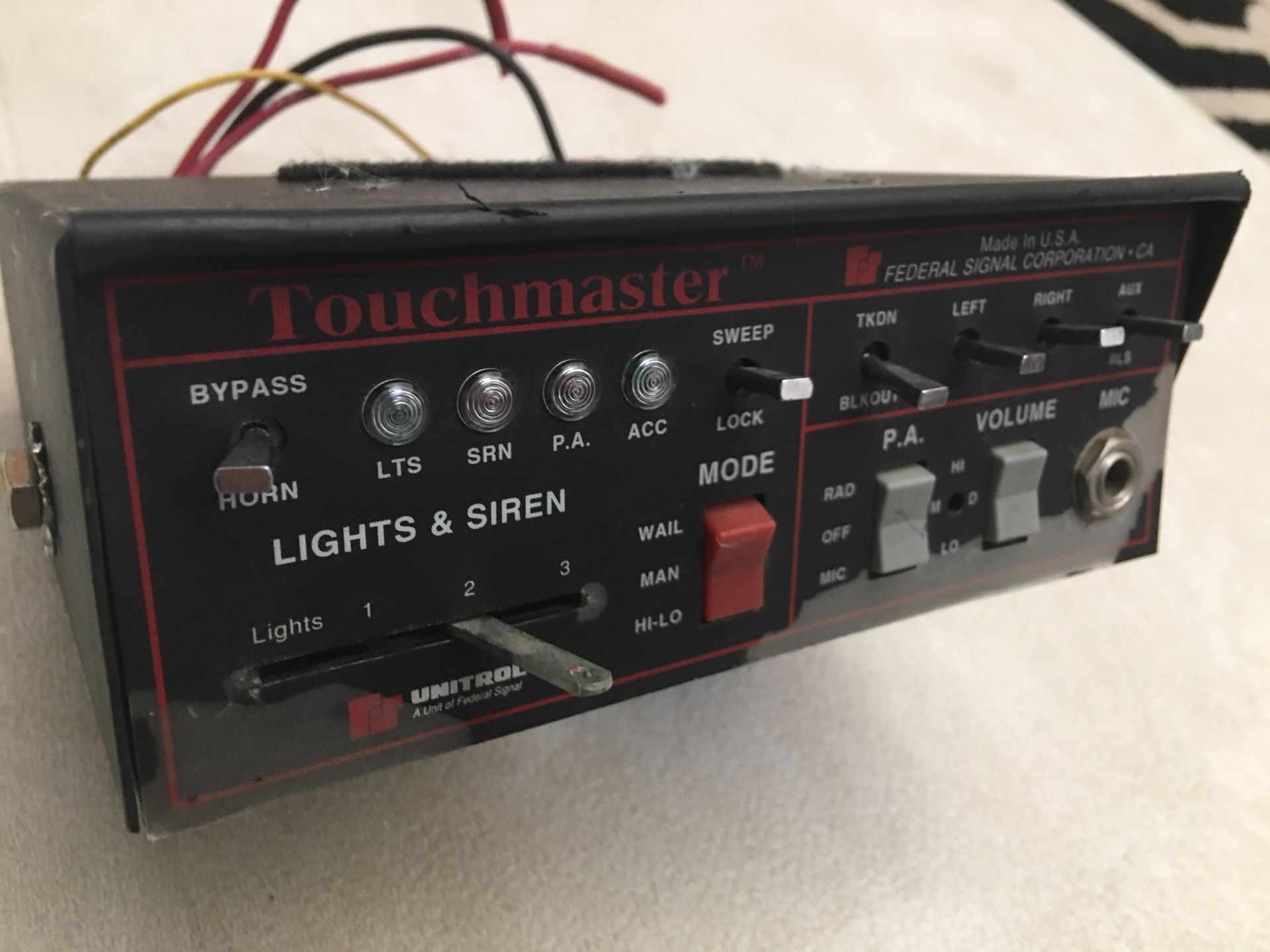 Federal Signal UNITROL Touchmaster TM4 PA/Siren/Lights