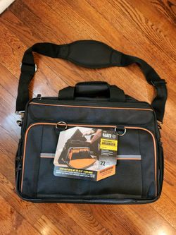 Brand New Klein Tools Tradesman Pro Tech Bag with Laptop Pocket, Black and Orange Klein Tools 55455M