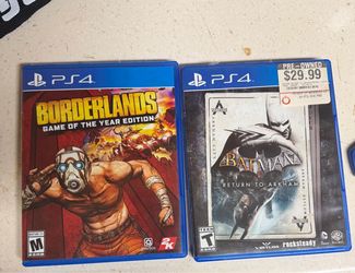 PS4 Game Bundle: Borderlands GOTY & Batman Return to Arkham