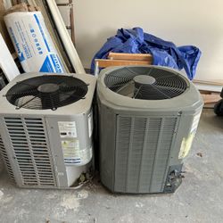 Two Ac Air Handler And One Condenser Units One With Condenser 