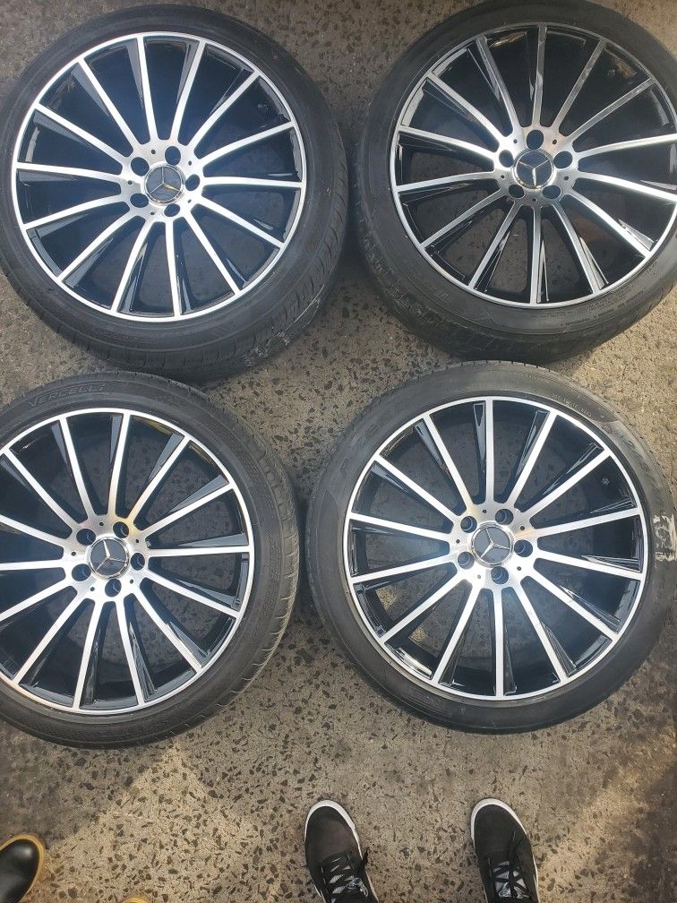 Mercedes 20 Inch AMG AFTERMARKET RIMS WHEELS IN EXCELLENT CONDITION TIRES ARE GOOD‼️
