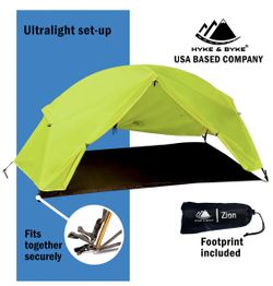 Zion 2 Person Backpacking Tent With Footprint