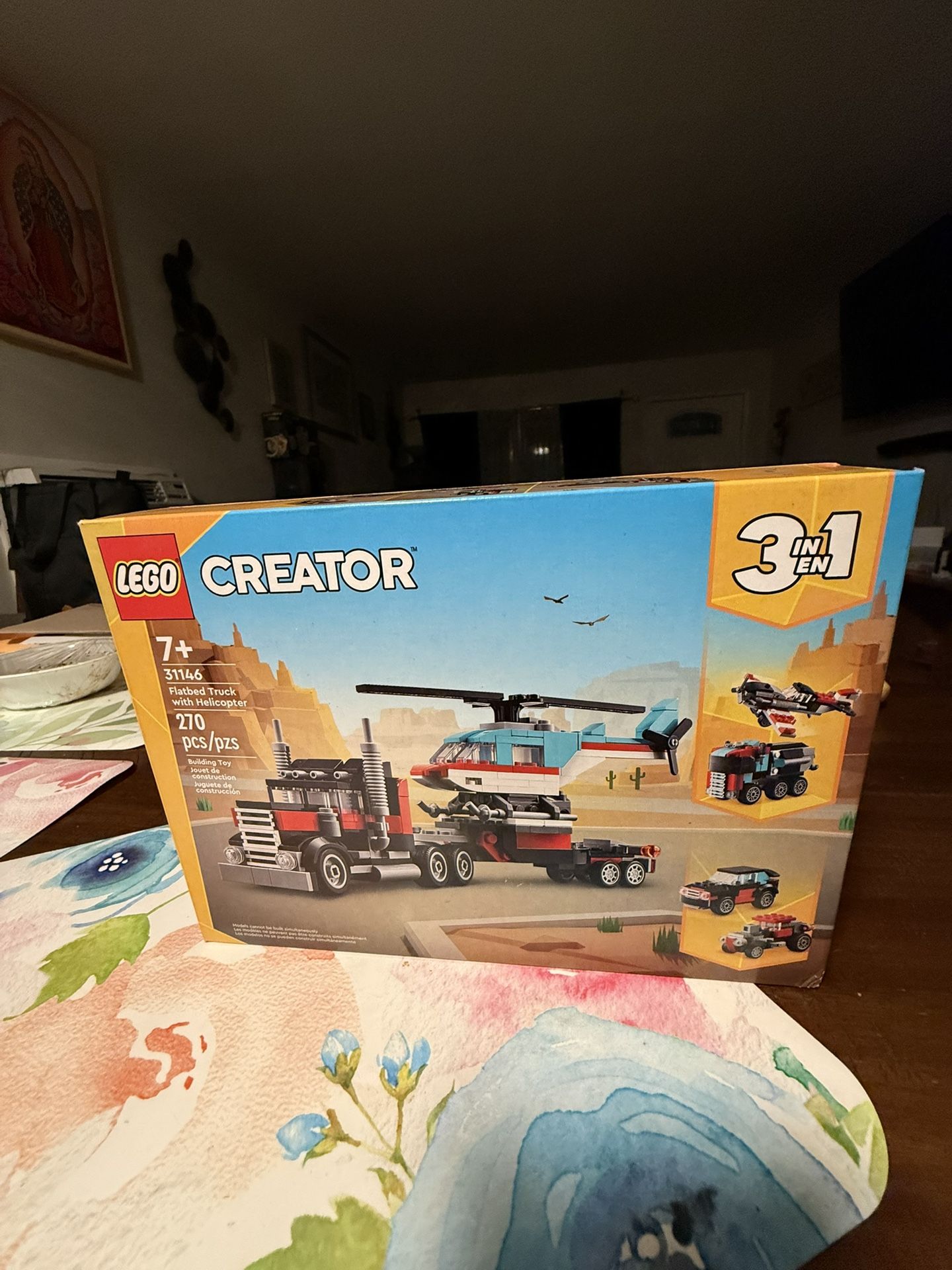 Lego Creator 3 In 1 Flatbed Truck With Helicopter Set 31146