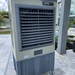 58" Evaporative Air Cooler, 8979 CFM Swamp Cooler with 110° Oscillation, 36 Gallon Water Tank, Port