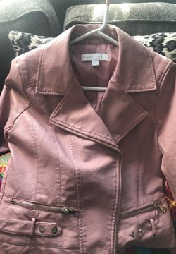New York & co. Faux pink leather jacket