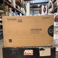 ViewSonic VP2756-4K 27 Inch 4K UHD IPS Ergonomic Monitor with Ultra-Thin Bezels Brand New In Box