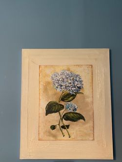 Framed Botanical Hydrangea Wall Art