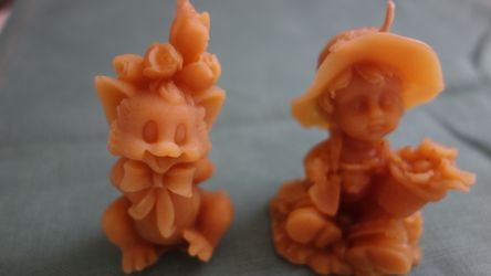 Candles, Original Shapes, Set of 2 NATURAL