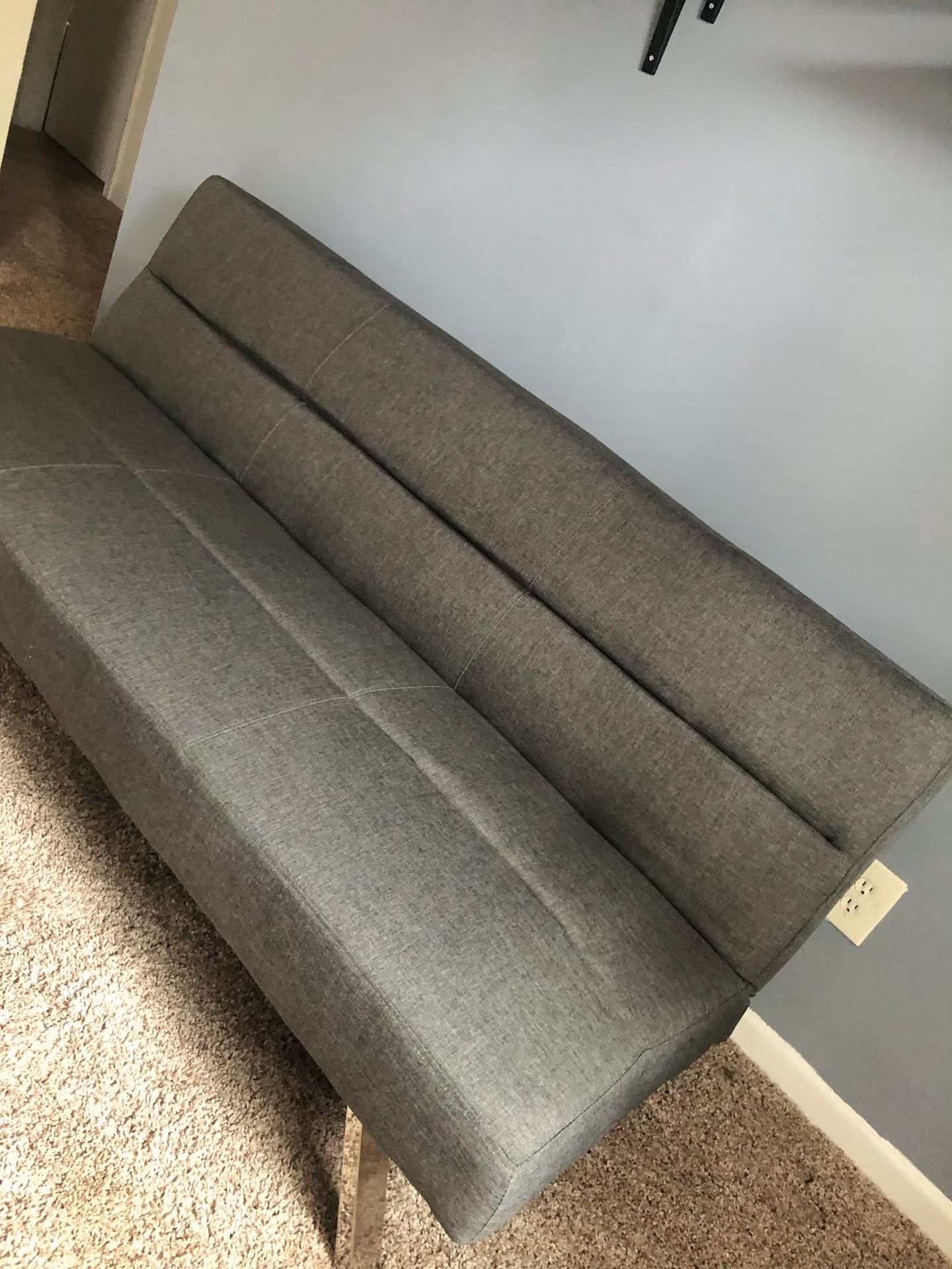 Grey Memory Foam Futon (like new)