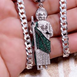 925 Silver Chain & Pendant 