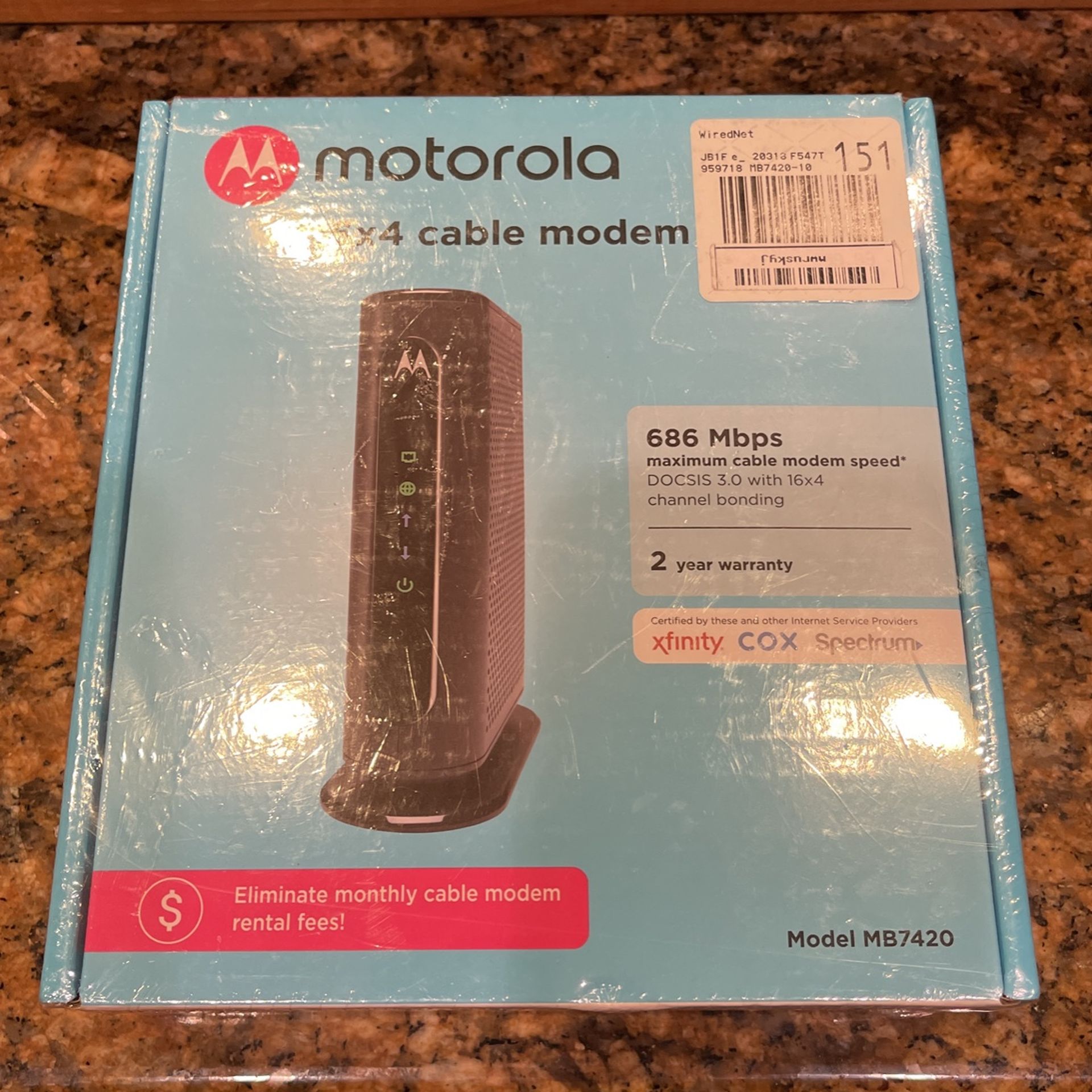 Motorola Xfinity Cable Modem 686MBPS