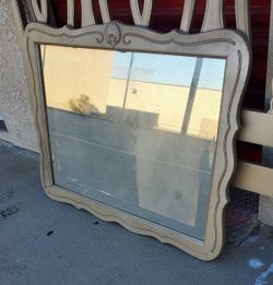 Shabby Chic Mirrors And Full Size Headboard 