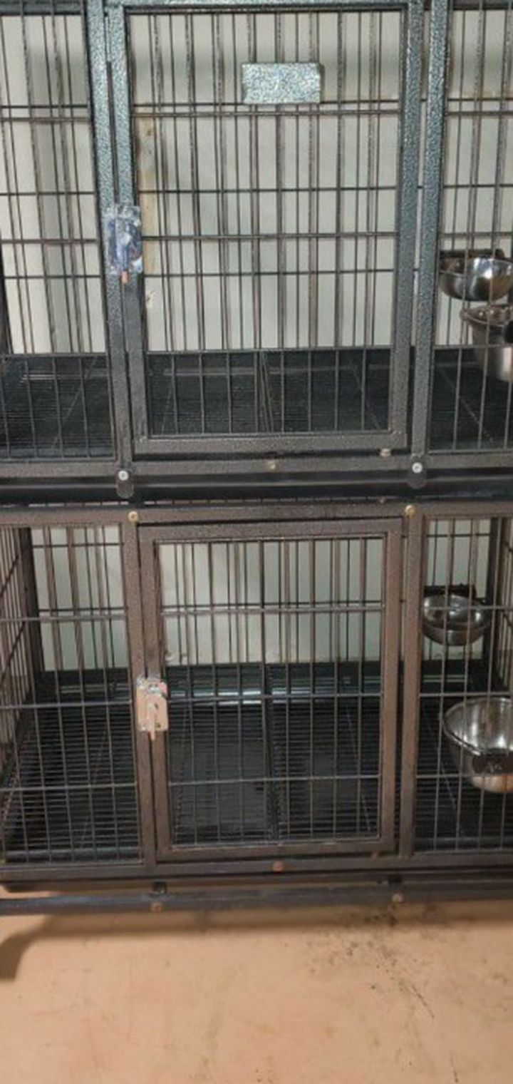 Dog Kennel Double stacked